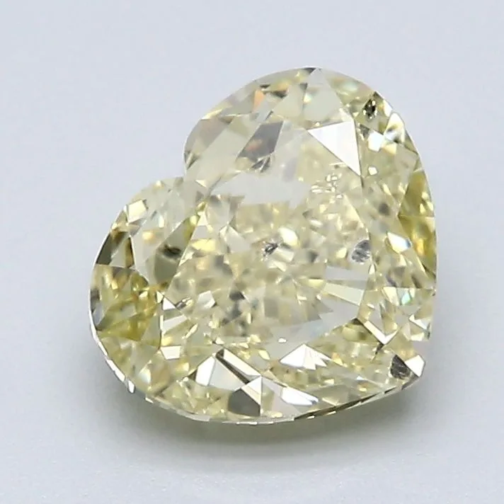 2.07 Carat Heart Fancy Yellow SI2 Natural Diamond