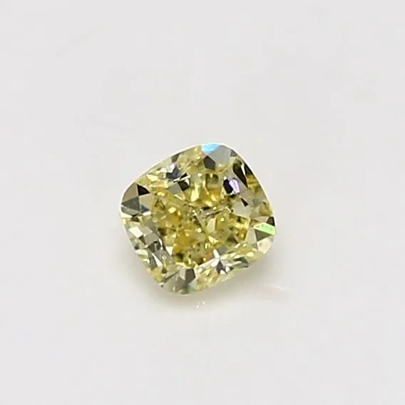 0.31 Carat Cushion Brilliant Fancy Intense Yellow I1 Natural Diamond