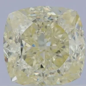1.05 Carat Cushion Brilliant Fancy Light Yellow VS1 Natural Diamond