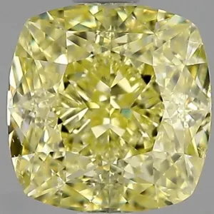 1.53 Carat Cushion Modified Fancy Yellow SI1 Natural Diamond