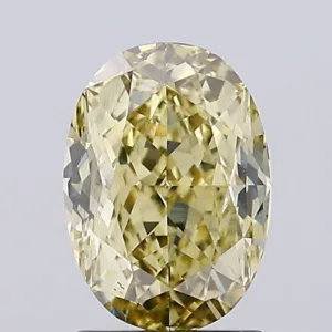 1.74 Carat Oval Fancy Yellow VS1 Lab Diamond