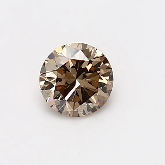 0.46 Carat Round Fancy Brown VVS1 Natural Diamond