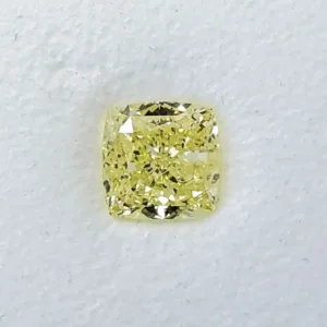 1.74 Carat Cushion Modified Fancy Yellow I2 Natural Diamond