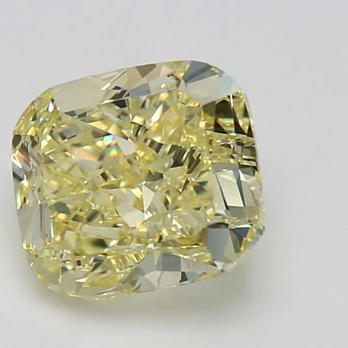 4.02 Carat Cushion Brilliant Fancy Yellow VVS2 Natural Diamond