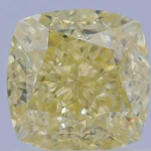 1.37 Carat Cushion Brilliant Fancy Yellow VVS2 Natural Diamond
