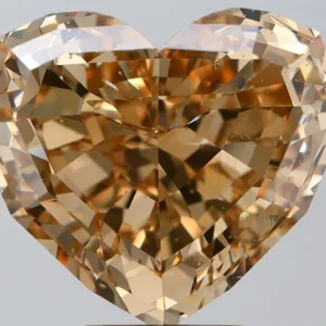 10.01 Carat Heart Fancy Brown Yellow SI1 Natural Diamond