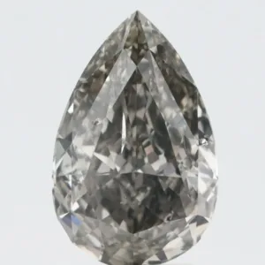 2.58 Carat Pear Fancy Dark Gray I1 Natural Diamond