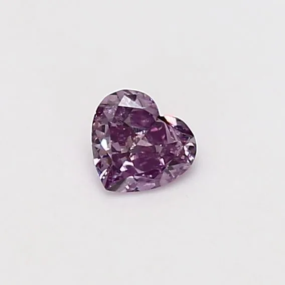 0.2 Carat Heart Fancy Intense Pink Purple SI2 Natural Diamond