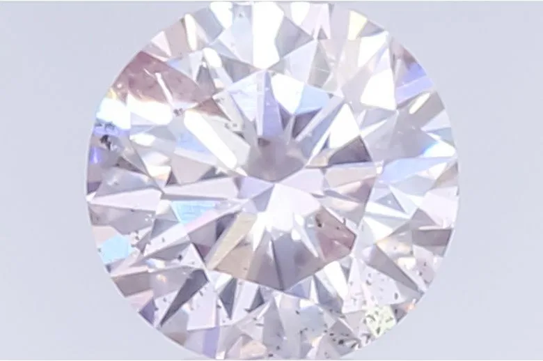 0.28 Carat Round Very Light Pink Natural Diamond 1 0.28 Carat Round Very Light Pink Natural Diamond