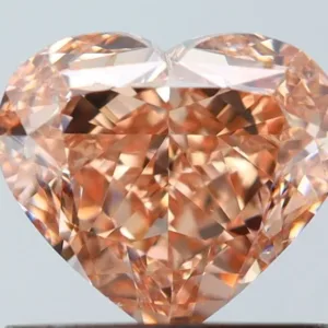 1.01 Carat Heart Fancy Brown Pink SI1 Natural Diamond
