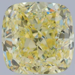 3.01 Carat Cushion Modified Fancy Yellow VS1 Natural Diamond