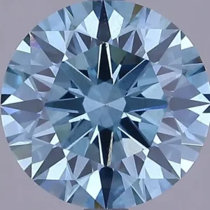 3.52 Carat Round Fancy Vivid Blue VS1 Lab Diamond