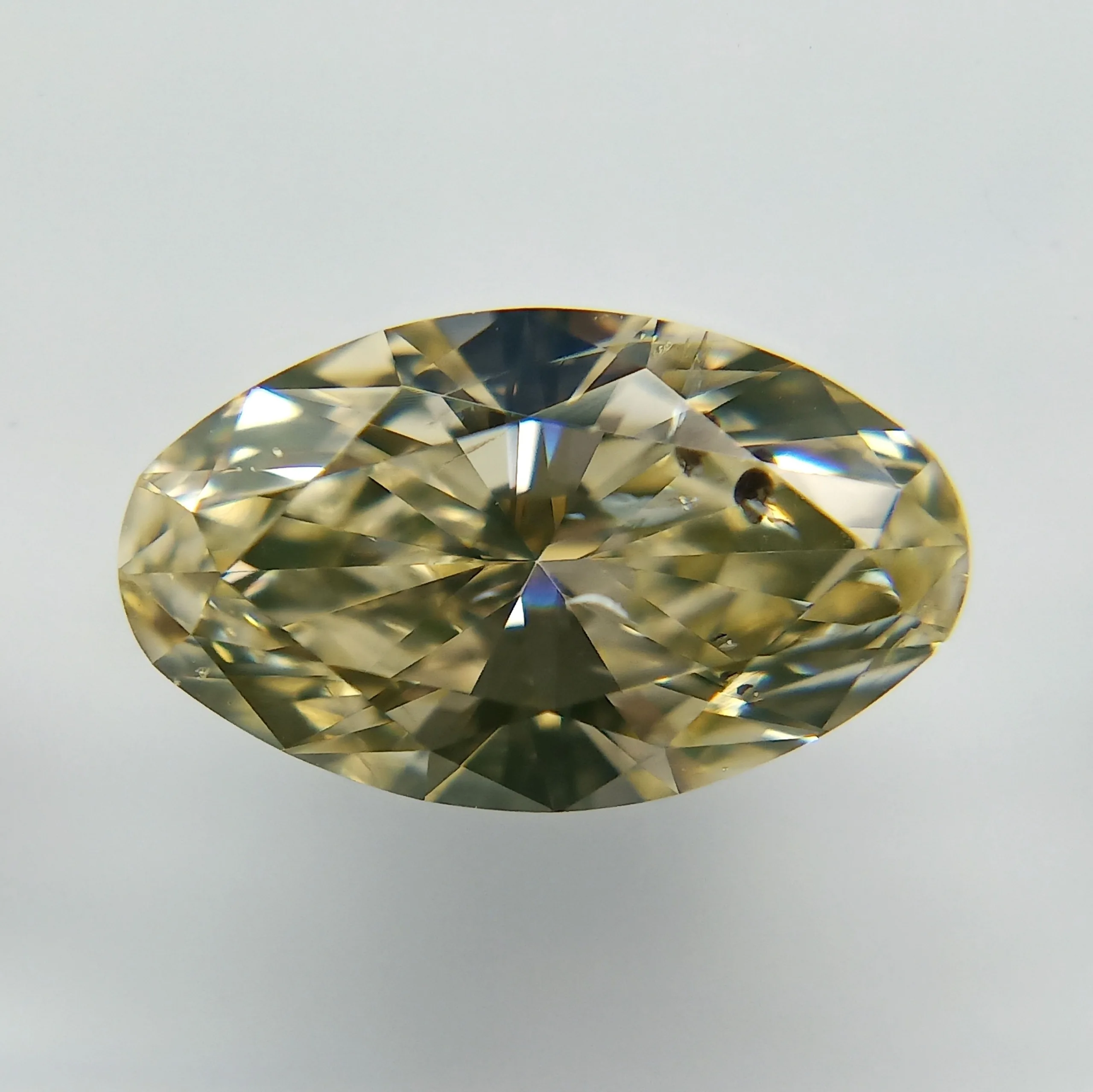 1 Carat Oval Fancy Light Yellow Natural Diamond
