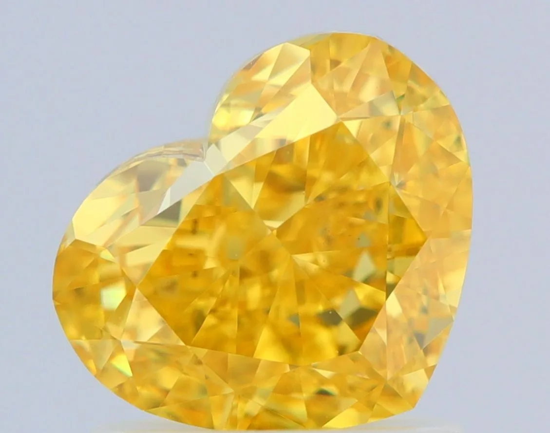 1.53 Carat Heart Fancy Vivid Yellow IF Natural Diamond 1 1.53 Carat Heart Fancy Vivid Yellow IF Natural Diamond