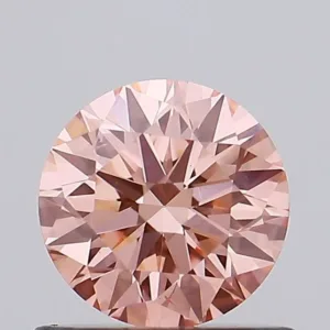 0.67 Carat Round Fancy Vivid Pink VS2 Lab Diamond