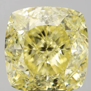 12.02 Carat Cushion Modified Fancy Intense Yellow VVS1 Natural Diamond