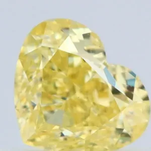 0.56 Carat Heart Fancy Intense Yellow VS1 Natural Diamond