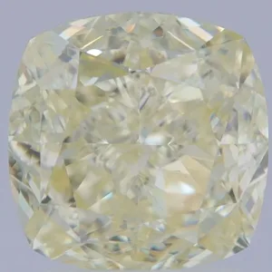 2.87 Carat Cushion Brilliant Fancy Light Yellow VS1 Natural Diamond