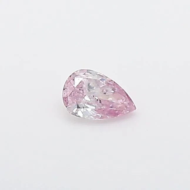 0.08 Carat Pear Fancy Intense Pink Natural Diamond