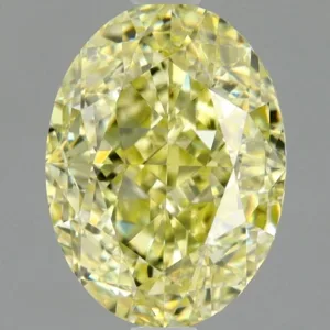 1.66 Carat Oval Fancy Yellow VS1 Natural Diamond
