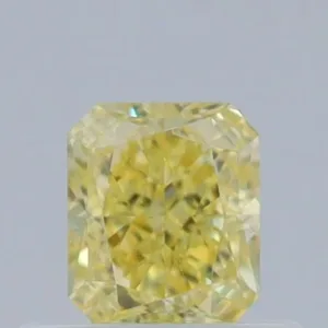 0.5 Carat Radiant Fancy Yellow VS1 Natural Diamond