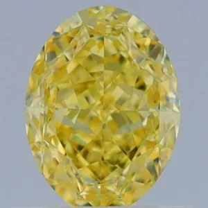 1.01 Carat Oval Fancy Intense Yellow VS1 Natural Diamond