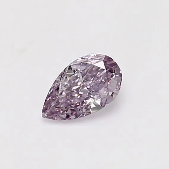 0.34 Carat Pear Fancy Pink Purple SI1 Natural Diamond