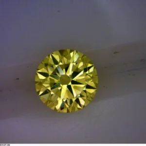 0.21 Carat Round Fancy Yellow Natural Diamond
