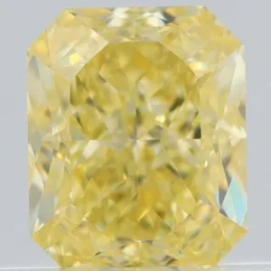0.51 Carat Radiant Fancy Yellow VVS1 Natural Diamond