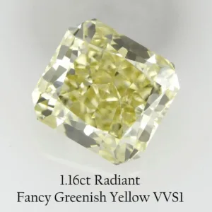 1.16 Carat Radiant Fancy Yellow VVS1 Natural Diamond