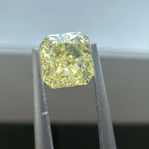 0.45 Carat Radiant Fancy Yellow VS2 Natural Diamond