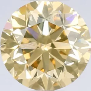 0.51 Carat Round Fancy Yellow VS1 Natural Diamond