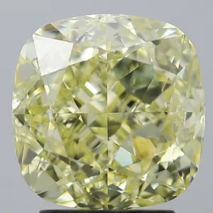 4.04 Carat Cushion Modified Fancy Yellow IF Natural Diamond