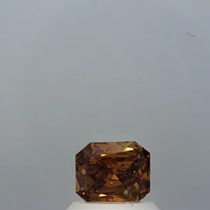0.74 Carat Radiant Fancy Deep Orange I1 Natural Diamond