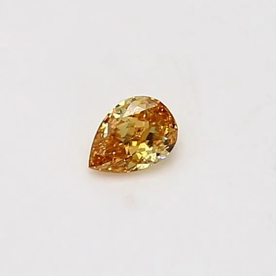 0.14 Carat Pear Orange VS2 Natural Diamond