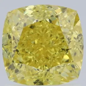 1.71 Carat Cushion Modified Fancy Intense Yellow VS2 Natural Diamond