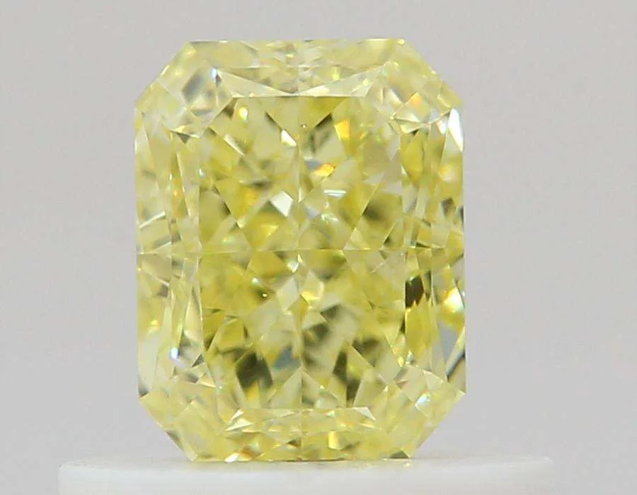 0.54 Carat Radiant Fancy Yellow SI1 Natural Diamond 1 0.54 Carat Radiant Fancy Yellow SI1 Natural Diamond