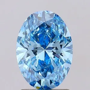 1.55 Carat Oval Fancy Vivid Blue VS1 Lab Diamond