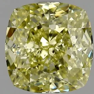 1.02 Carat Cushion Modified Fancy Yellow SI2 Natural Diamond