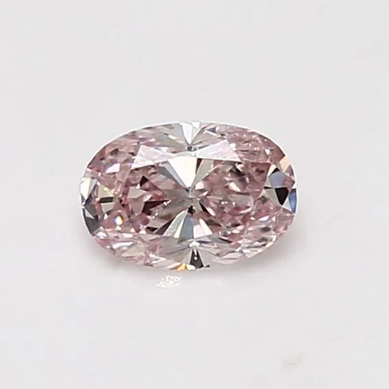0.51 Carat Oval Fancy Pink SI2 Natural Diamond