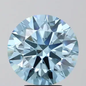 5.2 Carat Round Fancy Vivid Blue VS1 Lab Diamond