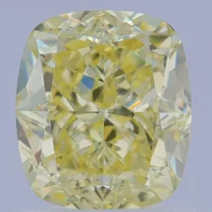 1.53 Carat Cushion Brilliant Fancy Yellow VS2 Natural Diamond