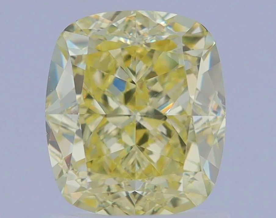 1.53 Carat Cushion Brilliant Fancy Yellow VS2 Natural Diamond 1 1.53 Carat Cushion Brilliant Fancy Yellow VS2 Natural Diamond