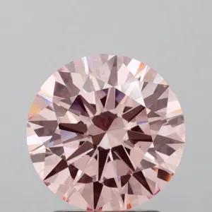 3.01 Carat Round Fancy Intense Pink VS2 Lab Diamond