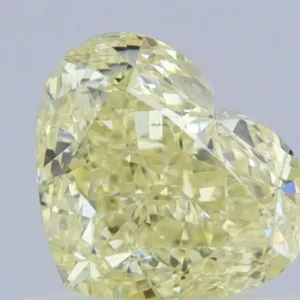 1 Carat Heart Fancy Light Yellow VS1 Natural Diamond