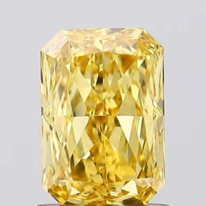1.01 Carat Radiant Fancy Vivid Yellow VS1 Lab Diamond