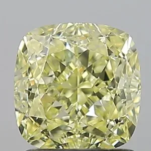 1.71 Carat Cushion Modified Fancy Yellow VVS2 Natural Diamond
