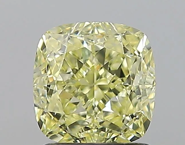 1.71 Carat Cushion Modified Fancy Yellow VVS2 Natural Diamond 1 1.71 Carat Cushion Modified Fancy Yellow VVS2 Natural Diamond