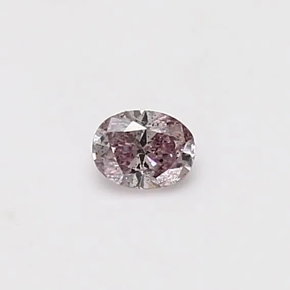 0.18 Carat Oval Fancy Pink I1 Natural Diamond