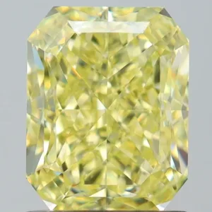 1.33 Carat Radiant Fancy Light Yellow VVS2 Natural Diamond